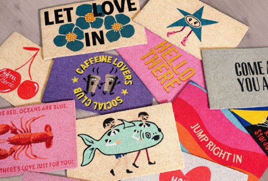 GIFTY Fußmatte DACKEL | blau ca. 45x75cm