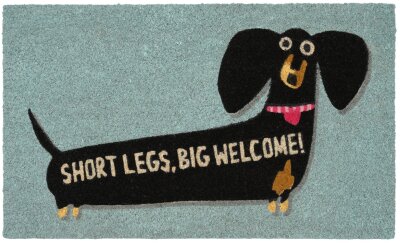 GIFTY Fußmatte DACKEL | blau ca. 45x75cm