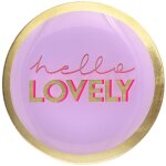 GIFTY Glasteller rund M / "hello LOVELY"...
