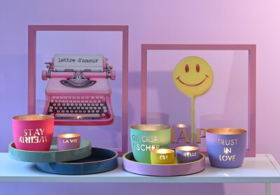 GIFTY Madras Windlicht EICHHÖRNCHEN taupe / gold ca....