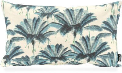 H.O.C.K. Palmeral Outdoor Kissen 50x30cm blau Palmen