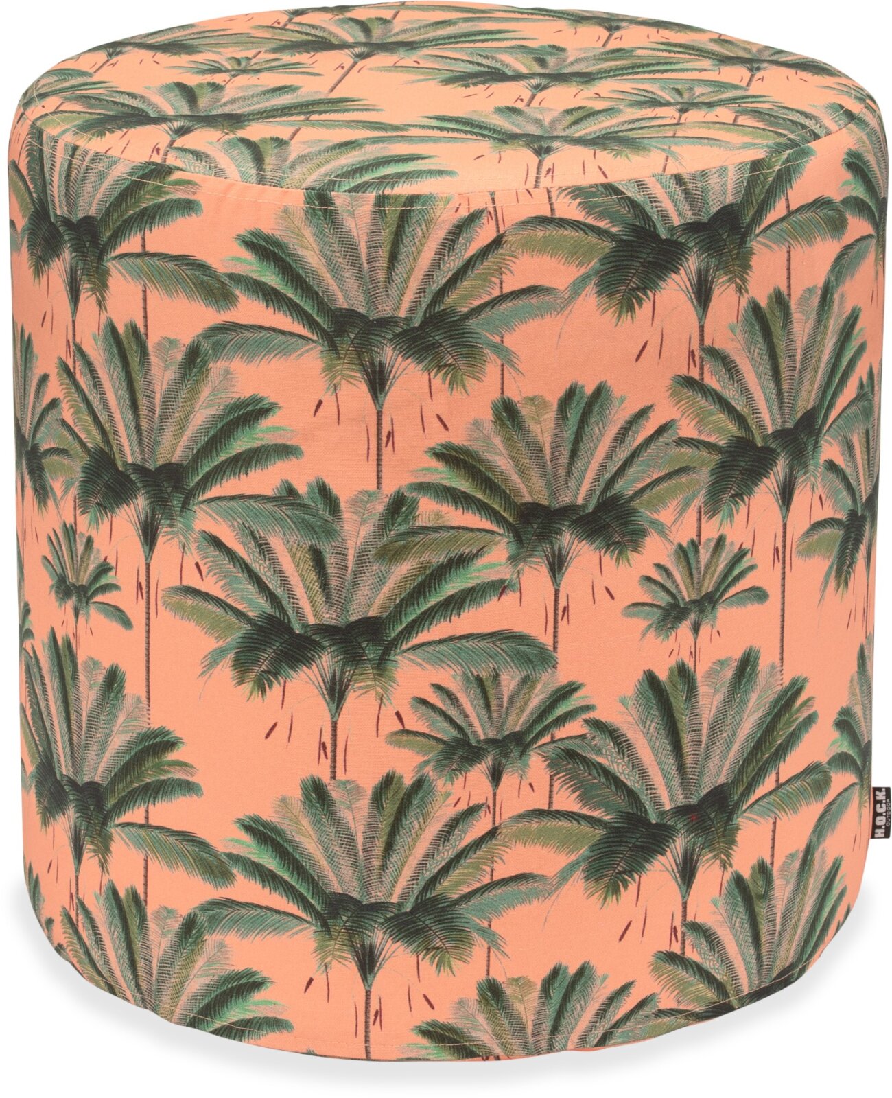 H.O.C.K. Palmeral Outdoor Hocker ø45x45cm apricot Palmen
