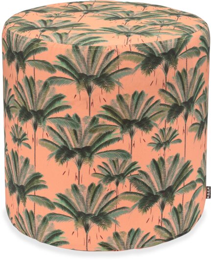 H.O.C.K. Palmeral Outdoor Hocker ø45x45cm apricot Palmen