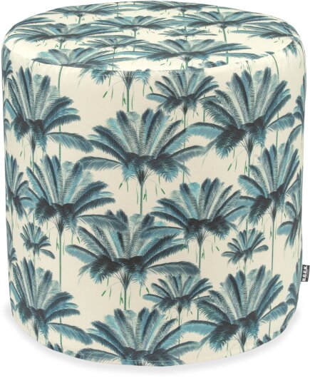 H.O.C.K. Palmeral Outdoor Hocker ø45x45cm blau Palmen
