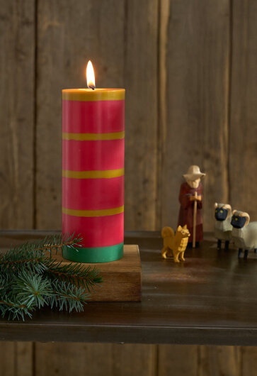 NTG Stumpenkerze "Advent" rot, grün