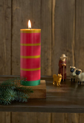 NTG Stumpenkerze "Advent" rot, grün