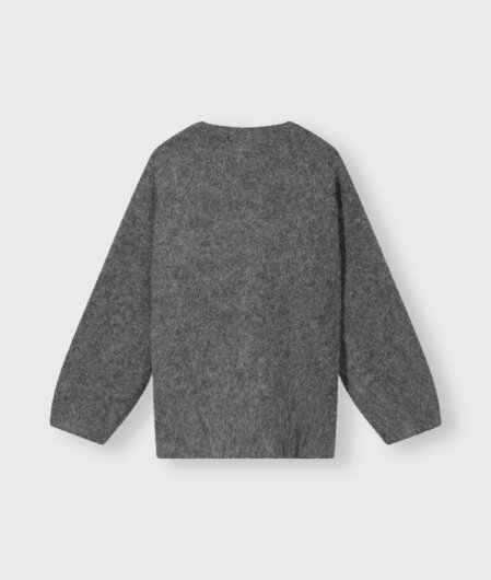 N.Y.A. | 10Days  Pullover V-neck hairy knit sweater dunkelgrau