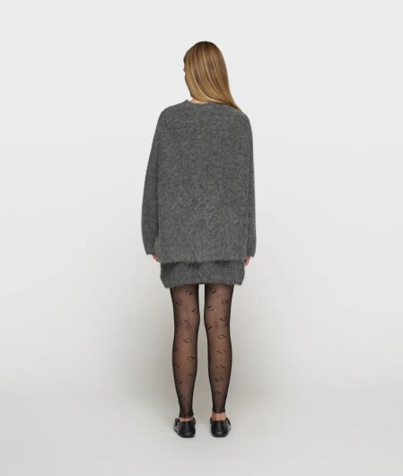 N.Y.A. | 10Days Minirock hairy knit skirt dunkelgrau
