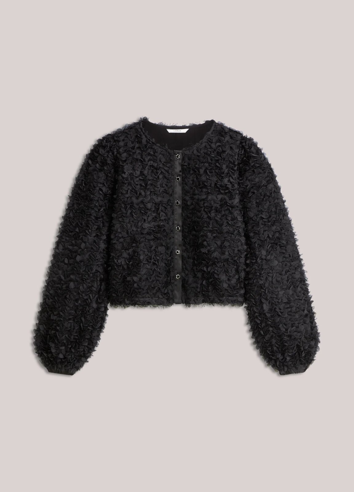 N.Y.A. | Summum Fluffy boxy Jacke schwarz L