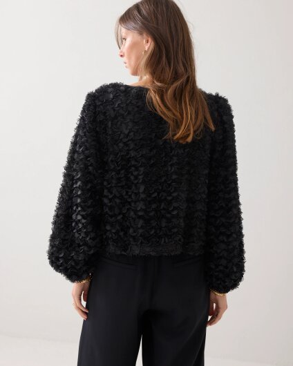 N.Y.A. | Summum Fluffy boxy Jacke schwarz L