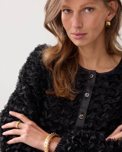 N.Y.A. | Summum Fluffy boxy Jacke schwarz L