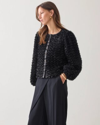 N.Y.A. | Summum Fluffy boxy Jacke schwarz L