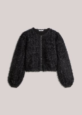 N.Y.A. | Summum Fluffy boxy Jacke schwarz L