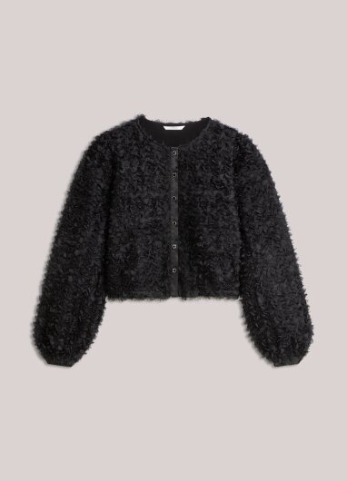 N.Y.A. | Summum Fluffy boxy Jacke schwarz M