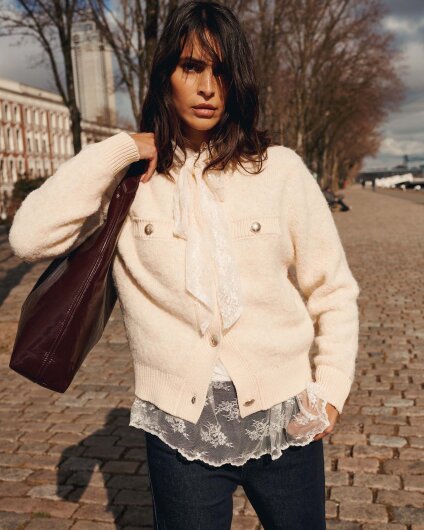 N.Y.A. | Summum Cardigan Bouclé cremé