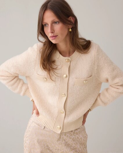 N.Y.A. | Summum Cardigan Bouclé cremé  M