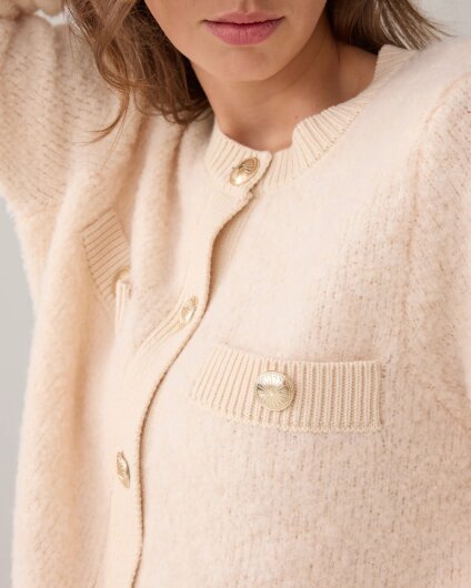 N.Y.A. | Summum Cardigan Bouclé cremé  M