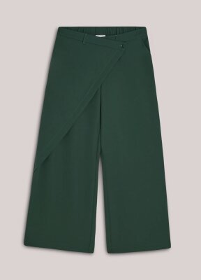 N.Y.A. | Summum weite Hose mit Umschlag grün