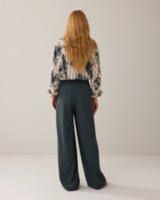 N.Y.A. | Summum weite Hose mit Umschlag grün L