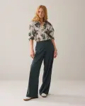 N.Y.A. | Summum weite Hose mit Umschlag grün M