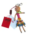 N.Y.A. | My Bob Schlüsselanhänger & Taschenanhänger Macramé handgemacht pink - gestreift