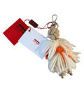 N.Y.A. | My Bob Schlüsselanhänger & Taschenanhänger Macramé handgemacht weiß - orange