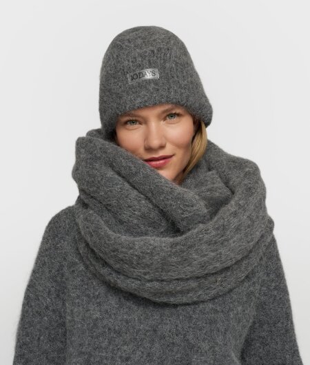 N.Y.A. | 10Days Runder Schal aus Alpaka-Wollmix dunkelgrau