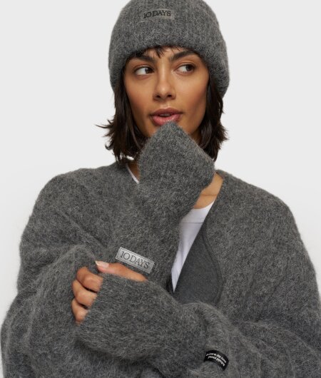 N.Y.A. | 10Days Fingerlose Handschuhe aus Alpaka-Wollmix dunkelgrau