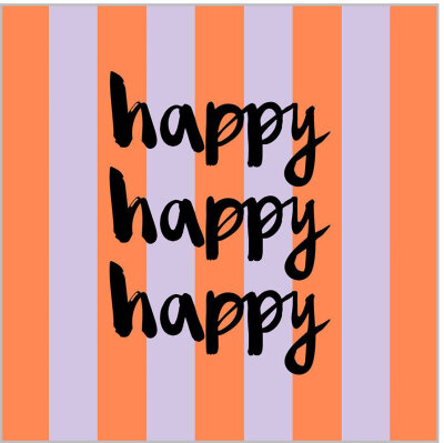 ppd Servietten "happy happy happy" 33x33cm...