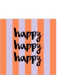 ppd Servietten "happy happy happy" 25x25cm...