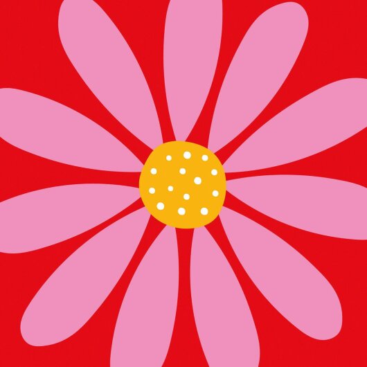 ppd Servietten Blumen-Motiv 33x33cm rot pink Napkin