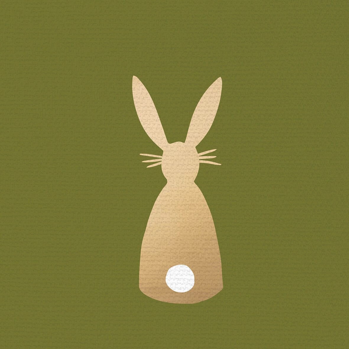 ppd Servietten Hase Bunny 33x33cm olive gold Napkin