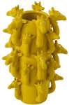 WV Vase Giraffenköpfe gelb Steingut  22x22x33cm