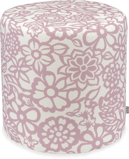 H.O.C.K. Paloma Outdoor Hocker Pouf rund ø45x45cm floral flieder lila claro