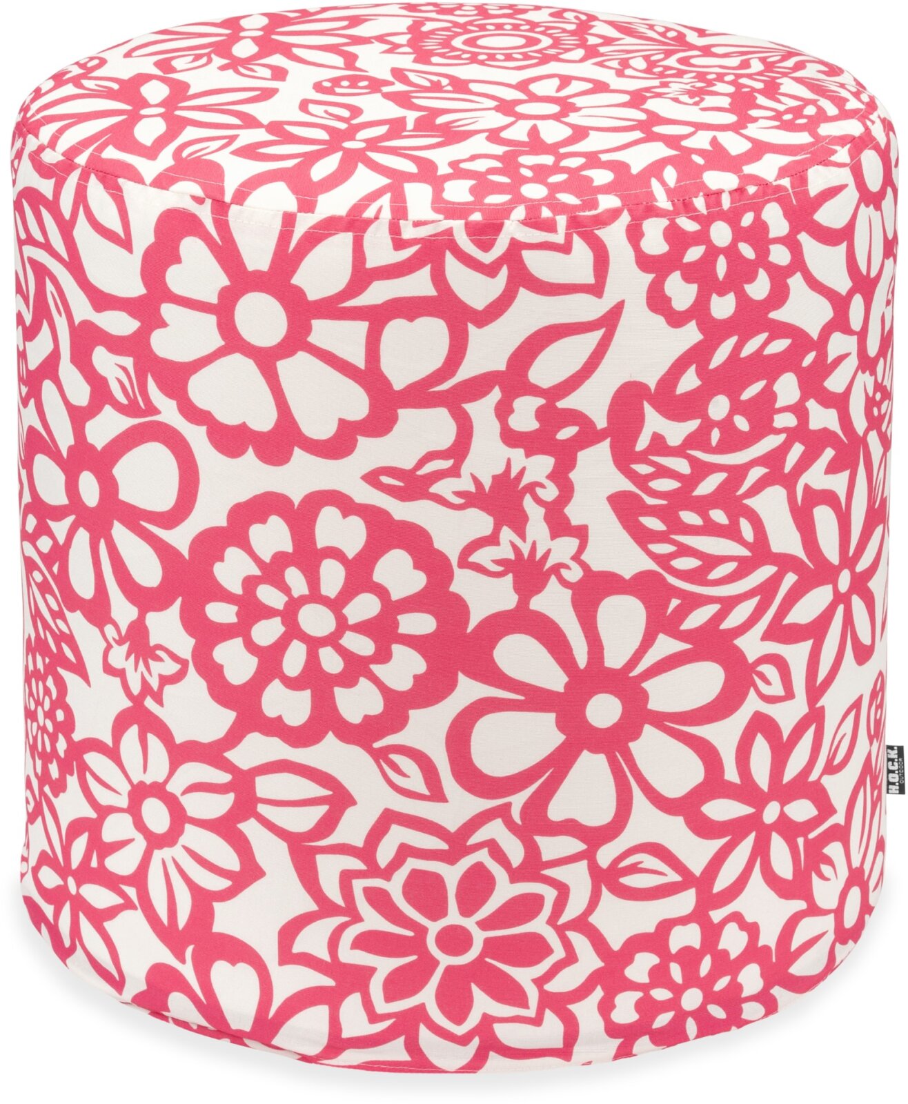 H.O.C.K. Paloma Outdoor Hocker Pouf rund ø45x45cm floral pink