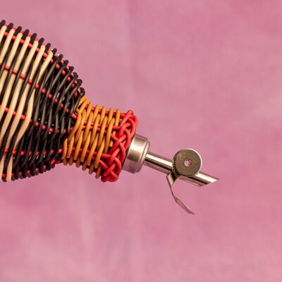 Maegen Glasölspender mit buntem Geflecht | black /...