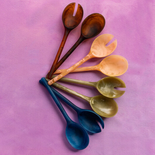 Maegen Salatbesteck Marmoroptik | peach coral