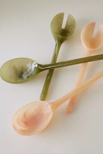 Maegen Salatbesteck Marmoroptik | peach coral