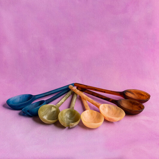 Maegen Salatbesteck Marmoroptik | olive green