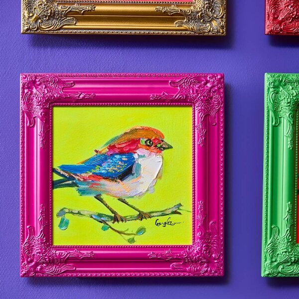 WV Gemälde Bild BIRDY Acryl auf Leinwand 30x30cm | verschiedene Farben