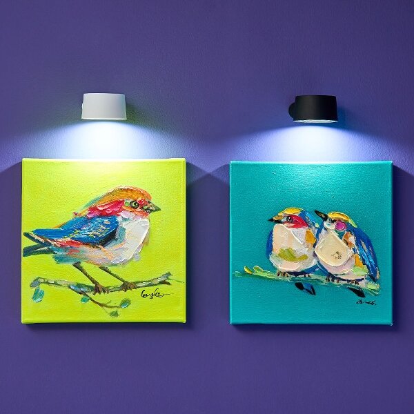 WV Gemälde Bild BIRDY Acryl auf Leinwand 30x30cm | verschiedene Farben