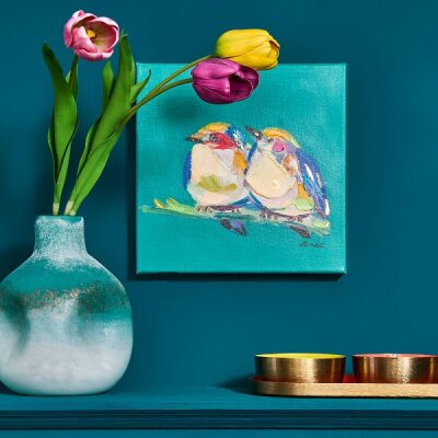 WV Gemälde Bild BIRDY Acryl auf Leinwand 30x30cm | verschiedene Farben