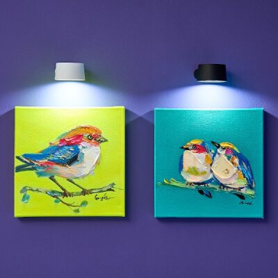 WV Gemälde Bild BIRDY Acryl auf Leinwand 30x30cm | verschiedene Farben