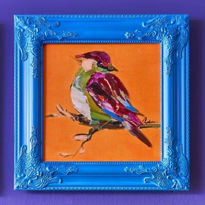 WV Gemälde Bild BIRDY Acryl auf Leinwand |...
