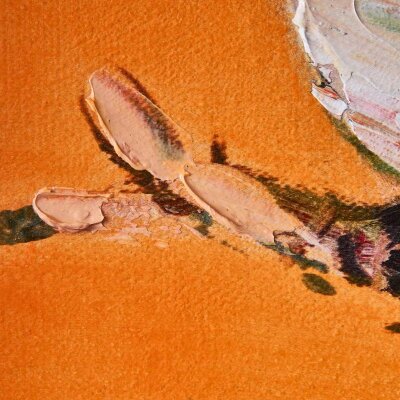 WV Gemälde Bild BIRDY Acryl auf Leinwand | verschiedene Farben orange