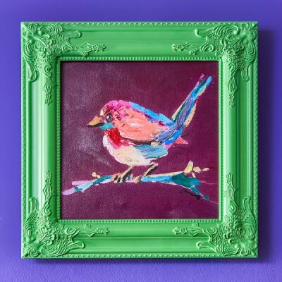 WV Gemälde Bild BIRDY Acryl auf Leinwand |...