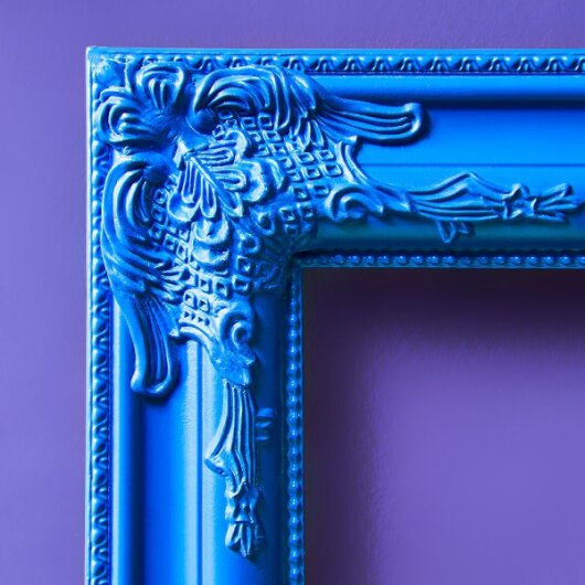 WV Barockrahmen 42x42cm | verschiedene Farben blau