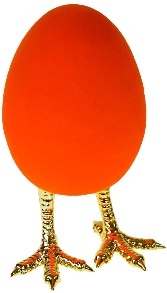 WV Ei auf Fuß Osterdeko | orange
