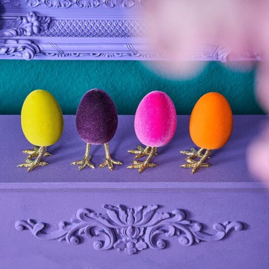 WV Ei auf Fuß Osterdeko | orange