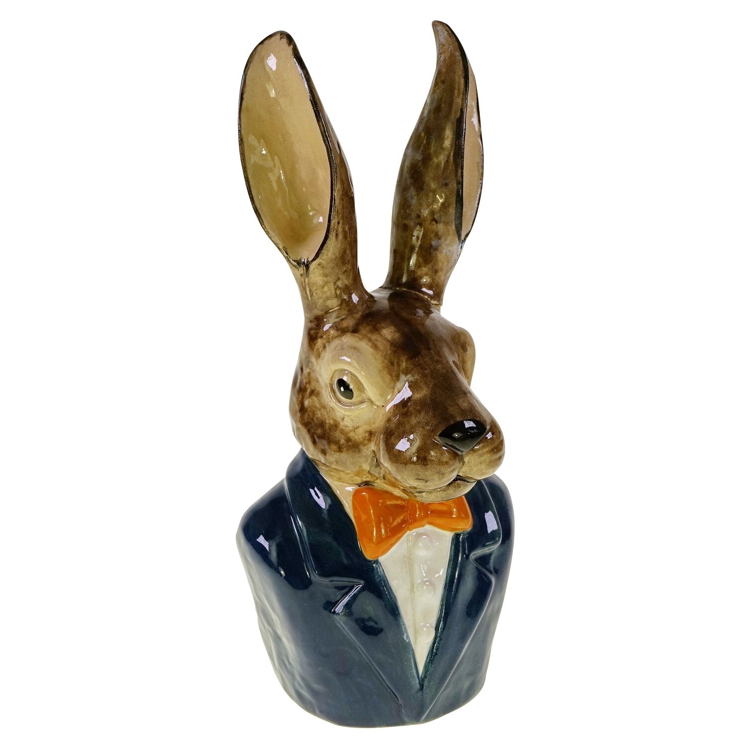 WV Hasenbüste mit Fliege groß Osterdeko | blau orange